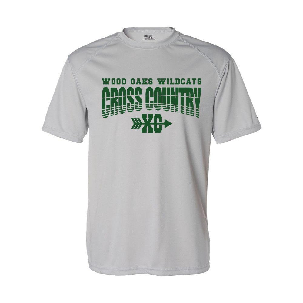 CROSS COUNTRY PERFORMANCE TEE ~ WOOD OAKS ATHLETICS ~ youth & adult ~ classic fit