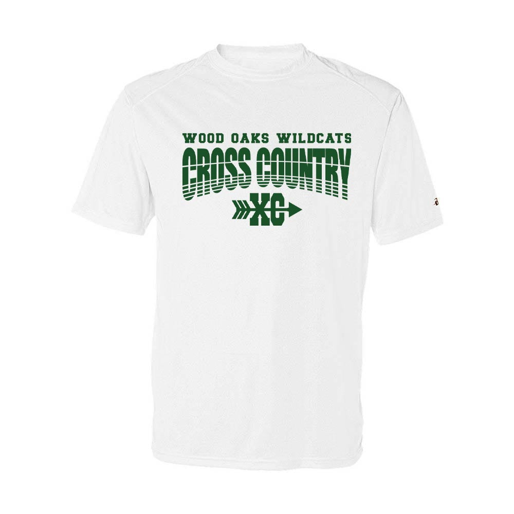 CROSS COUNTRY PERFORMANCE TEE ~ WOOD OAKS ATHLETICS ~ youth & adult ~ classic fit