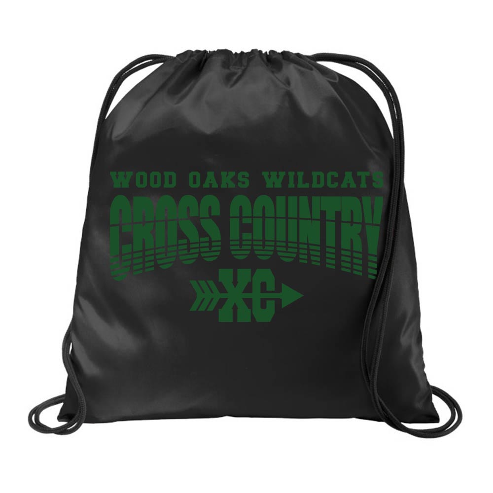 CROSS COUNTRY DRAWSTRING BACKPACK ~ WOOD OAKS ATHLETICS