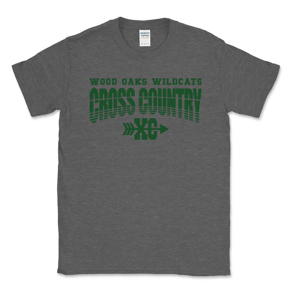 CROSS COUNTRY SOFTSTYLE TEE ~ WOOD OAKS ATHLETICS ~ youth & adult ~ classic unisex fit