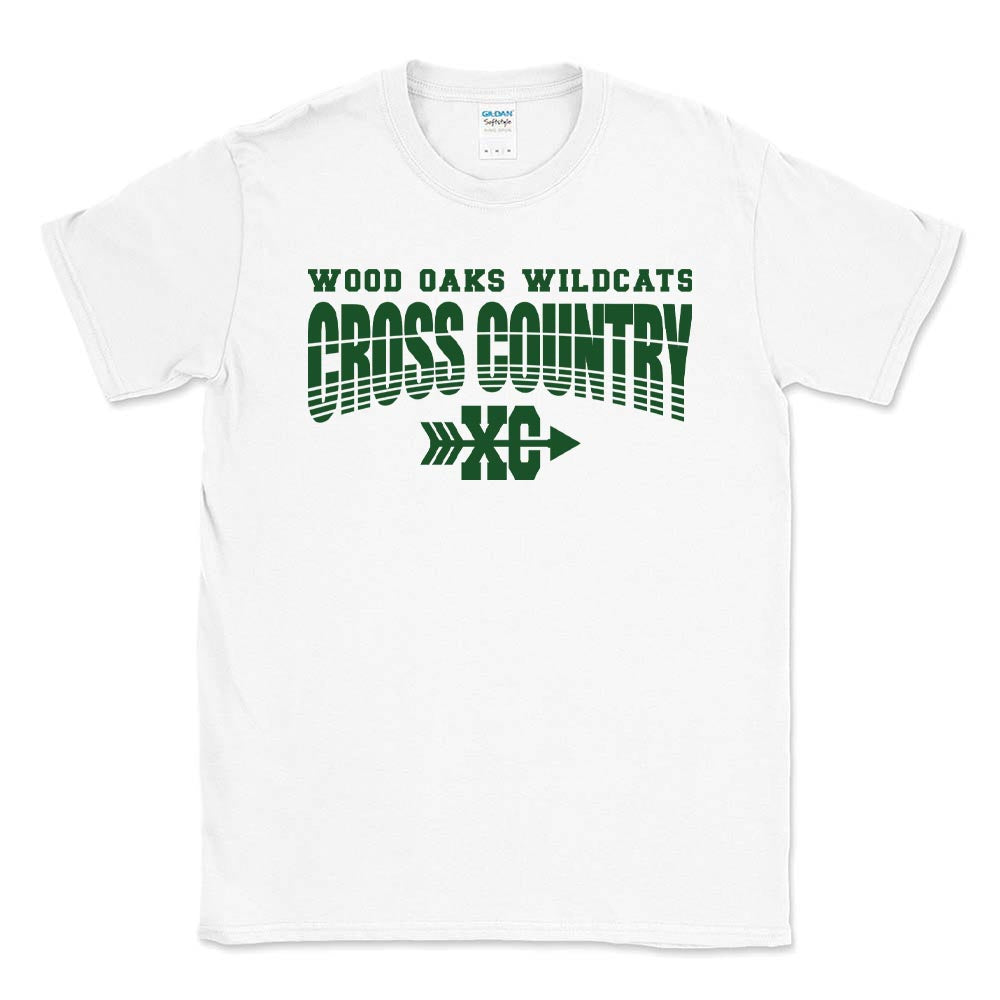 CROSS COUNTRY SOFTSTYLE TEE ~ WOOD OAKS ATHLETICS ~ youth & adult ~ classic unisex fit