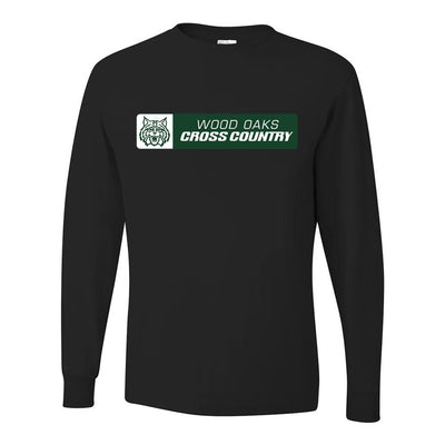 Cross Country Horizontal ~ Long Sleeve 50/50 T-Shirt ~ Wood Oaks Athletics