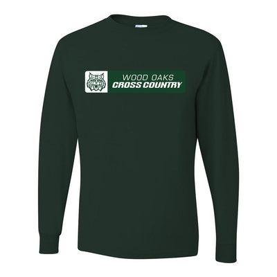 Cross Country Horizontal ~ Long Sleeve 50/50 T-Shirt ~ Wood Oaks Athletics