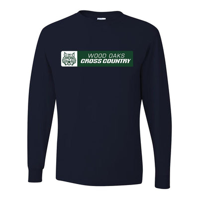 Cross Country Horizontal ~ Long Sleeve 50/50 T-Shirt ~ Wood Oaks Athletics