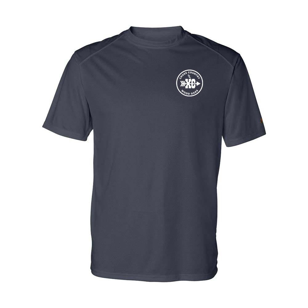 CROSS COUNTRY LOGO PERFORMANCE TEE ~ WOOD OAKS ATHLETICS ~ youth & adult ~ classic fit