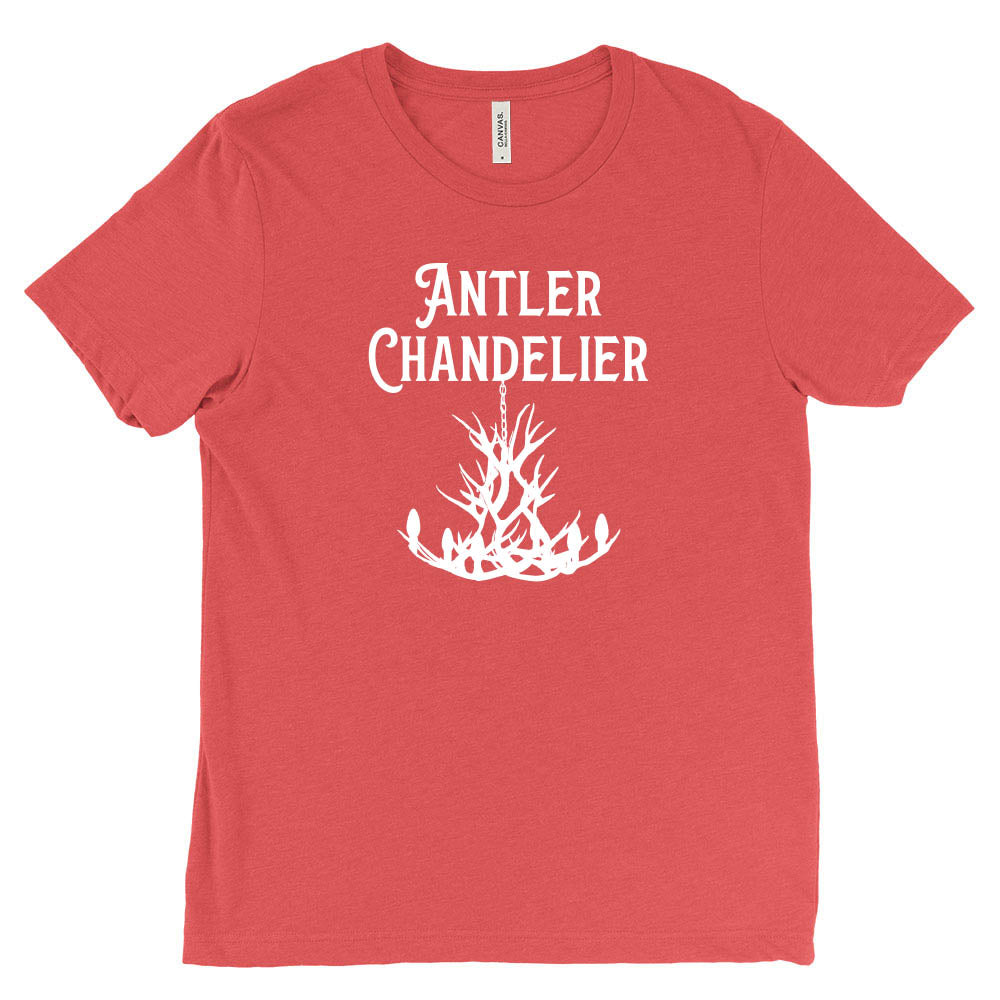 ANTLER CHANDELIER unisex triblend tee