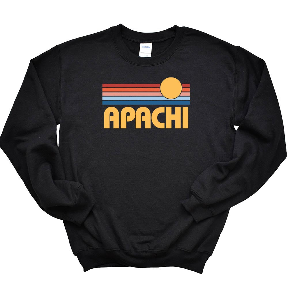 SUNSET STRIPES APACHI SWEATSHIRT ~ APACHI DAY CAMP ~ adult ~ classic unisex fit