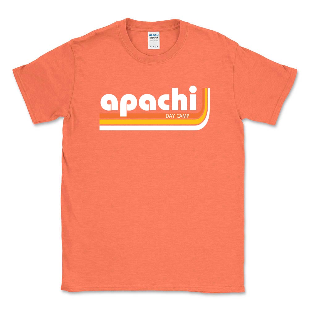 APACHI RETRO STRIPES SOFTSTYLE TEE ~ APACHI DAY CAMP ~ adult ~ classic unisex fit