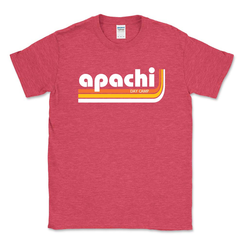 APACHI RETRO STRIPES SOFTSTYLE TEE ~ APACHI DAY CAMP ~ adult ~ classic unisex fit