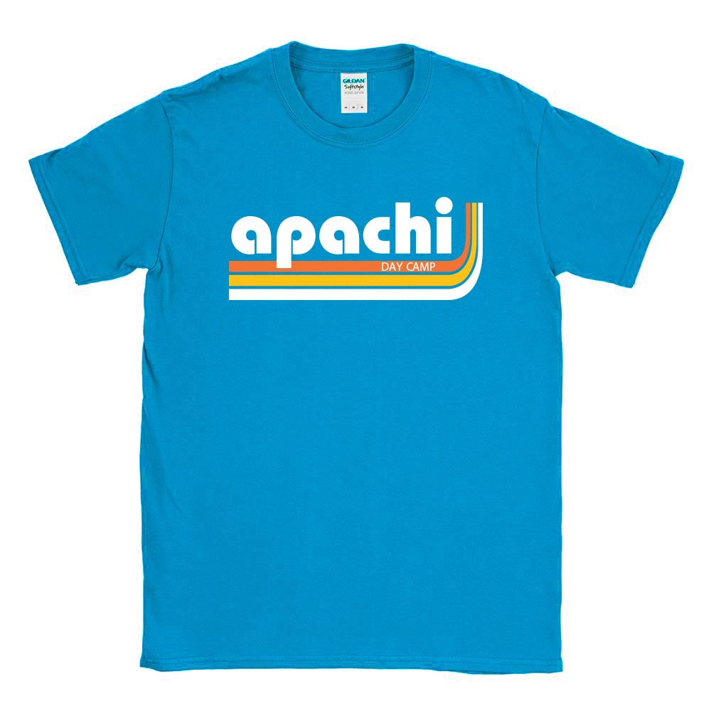 APACHI RETRO STRIPES DRYBLEND TEE ~ APACHI DAY CAMP ~ youth ~ classic fit