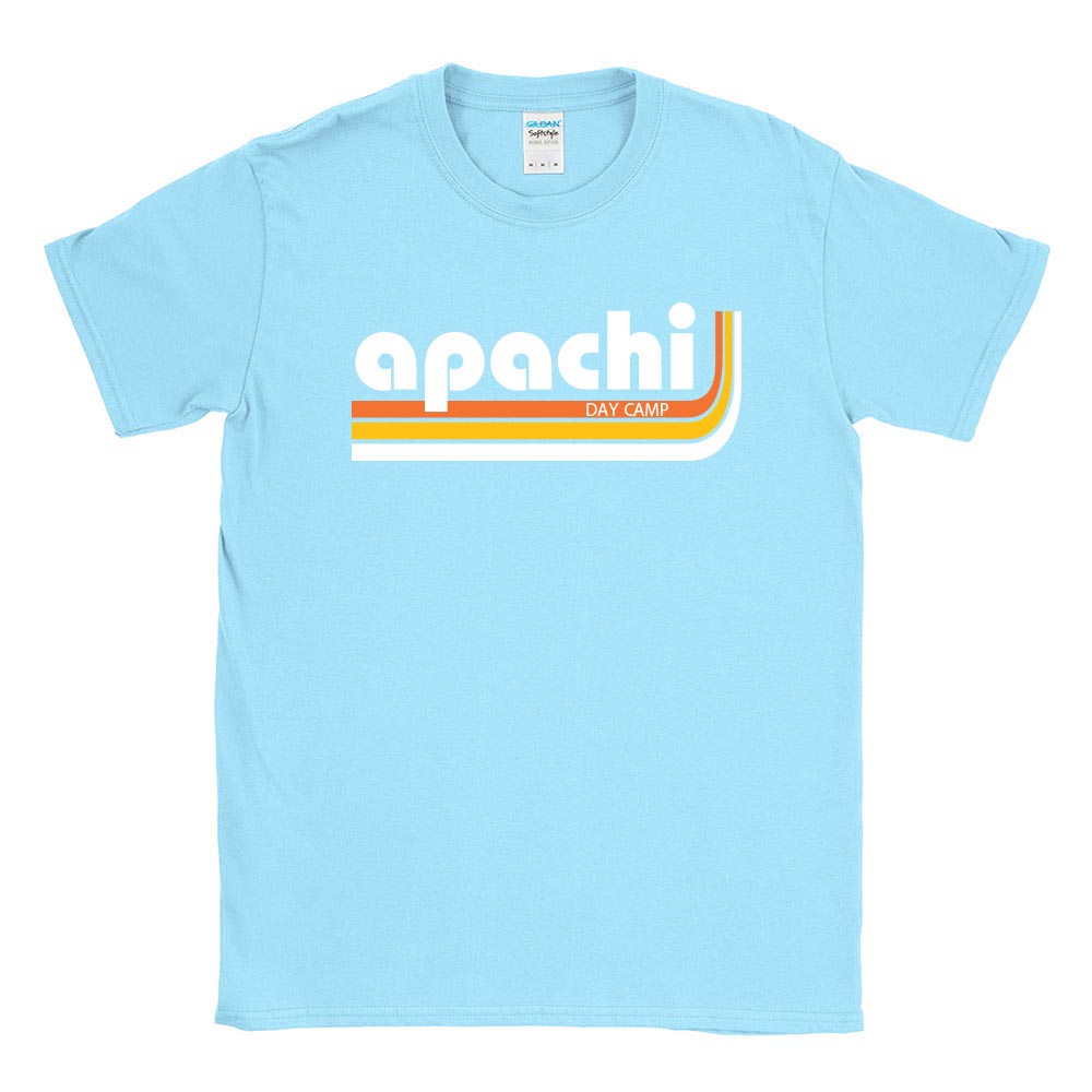 APACHI RETRO STRIPES SOFTSTYLE TEE ~ APACHI DAY CAMP ~ adult ~ classic unisex fit