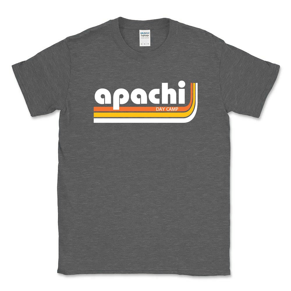 APACHI RETRO STRIPES SOFTSTYLE TEE ~ APACHI DAY CAMP ~ adult ~ classic unisex fit