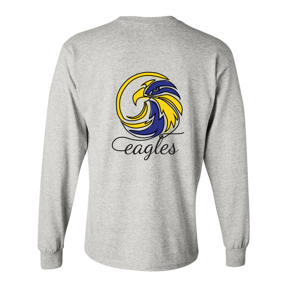Volleyball Script ~ Cotton Long Sleeve T-Shirt ~ Sunset Ridge Middle School