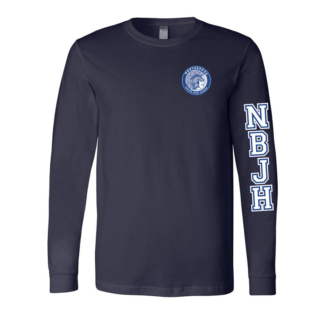 Badge Collegiate ~ Jersey Long Sleeve T-Shirt ~ Northbrook Junior High School