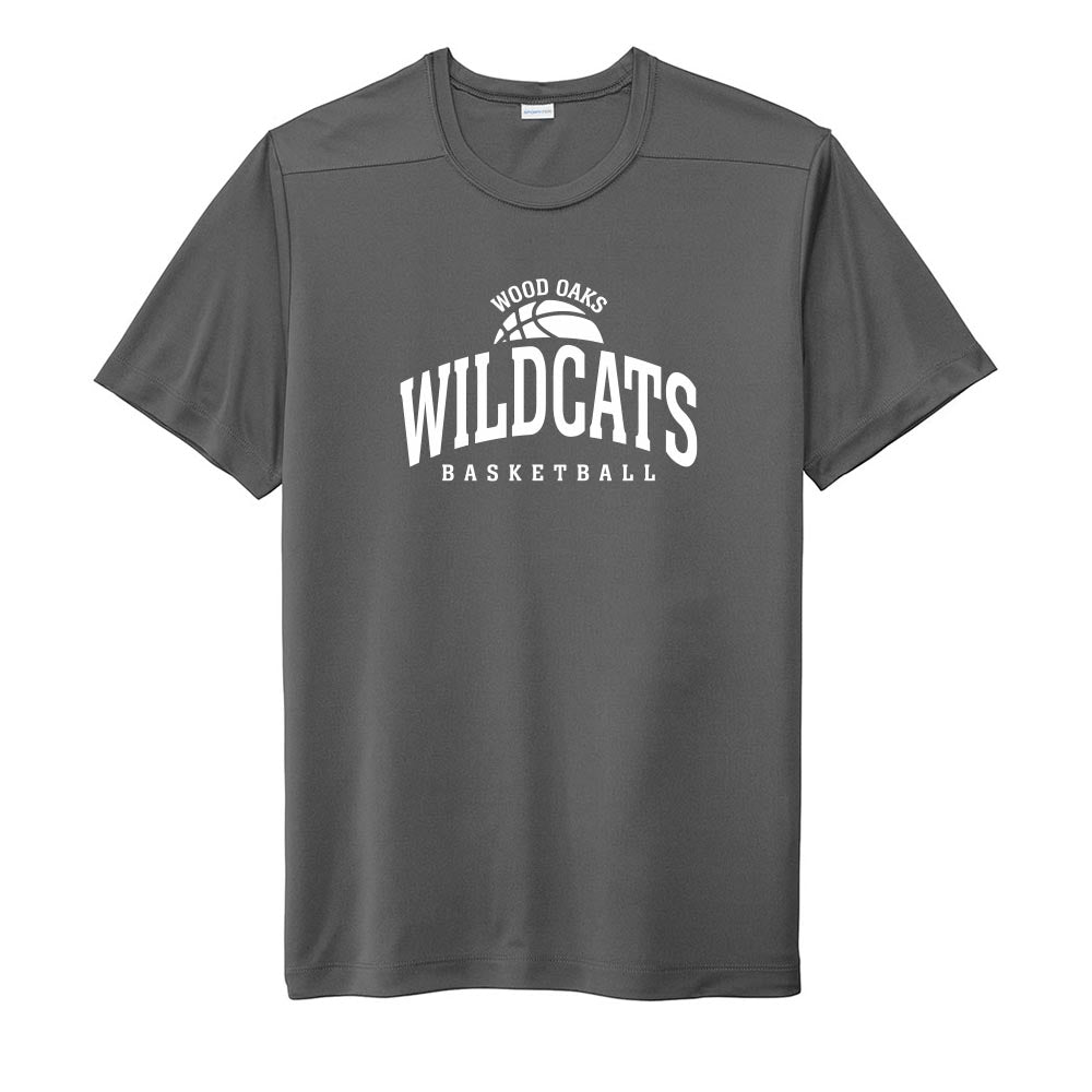 Basketball Arc ~ Performance Tee ~ Wood Oaks Junior High Athletics