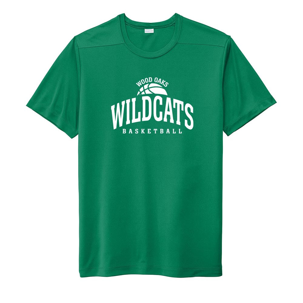 Basketball Arc ~ Performance Tee ~ Wood Oaks Junior High Athletics