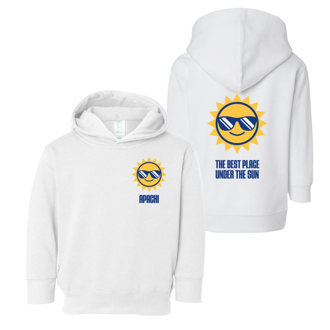 Best Place Under the Sun ~ Toddler Hoodie ~ Apachi Day Camp