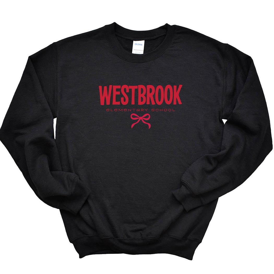 Bowtied ~ Crewneck Sweatshirt ~ Westbrook Elementary School-black