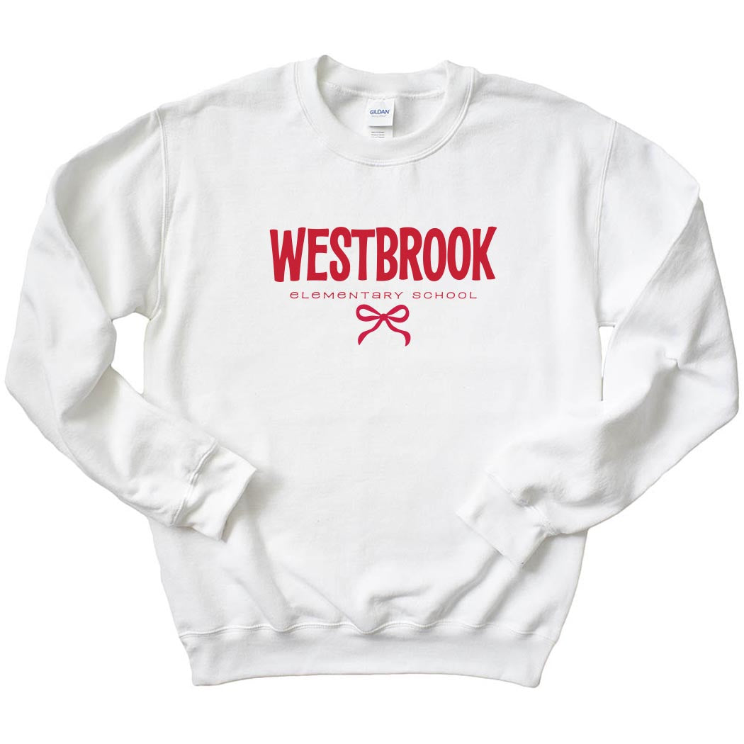 Bowtied Westbrook ~ Crewneck Sweatshirt ~ Westbrook Elementary School