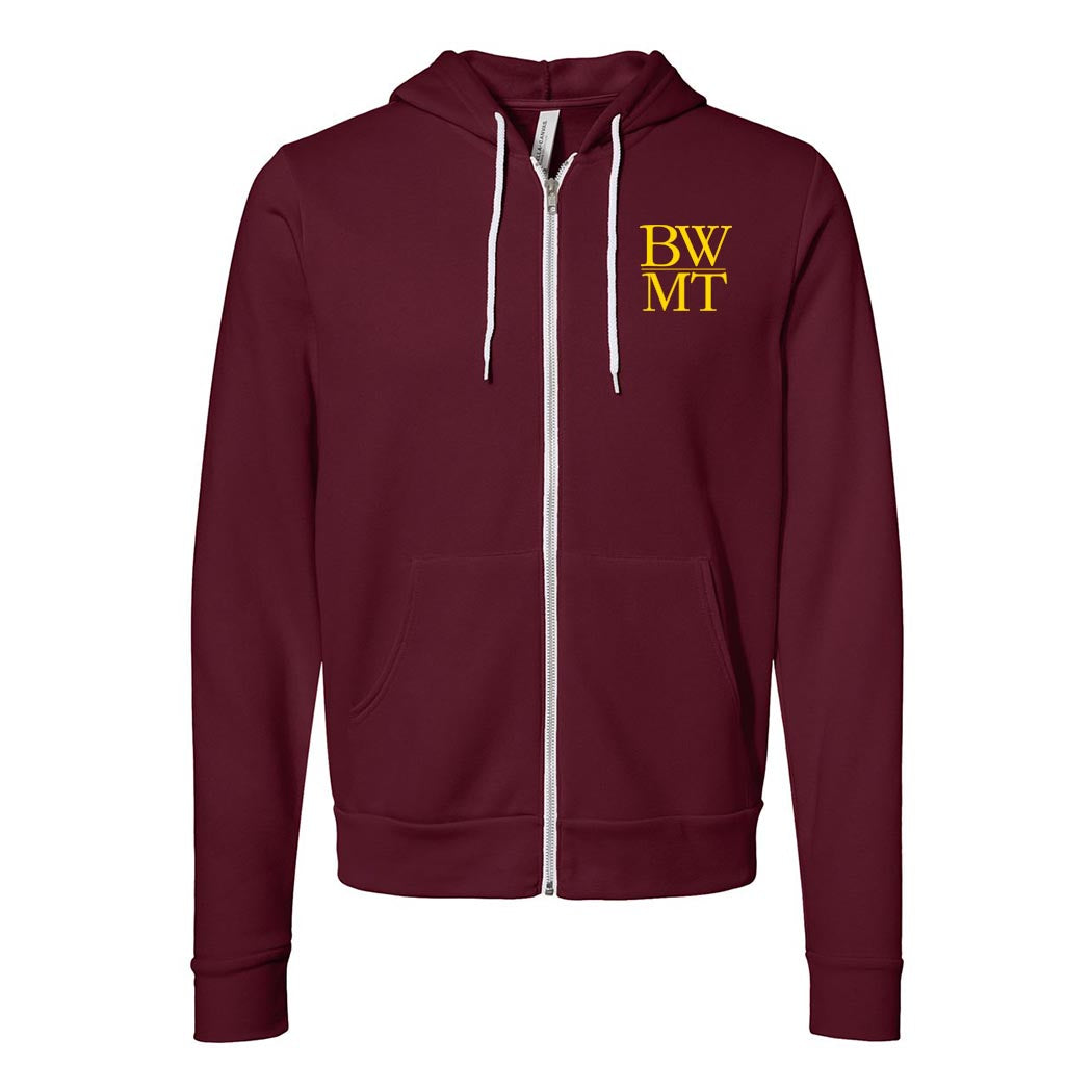 BW ~ Sponge Fleece Zip Hoodie ~ Baldwin Wallace Conservatory of Performing Arts