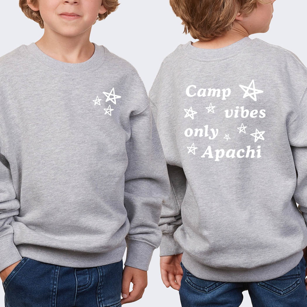 Camp Vibes Only ~ Youth Crewneck Sweatshirt  ~ Apachi Day Camp