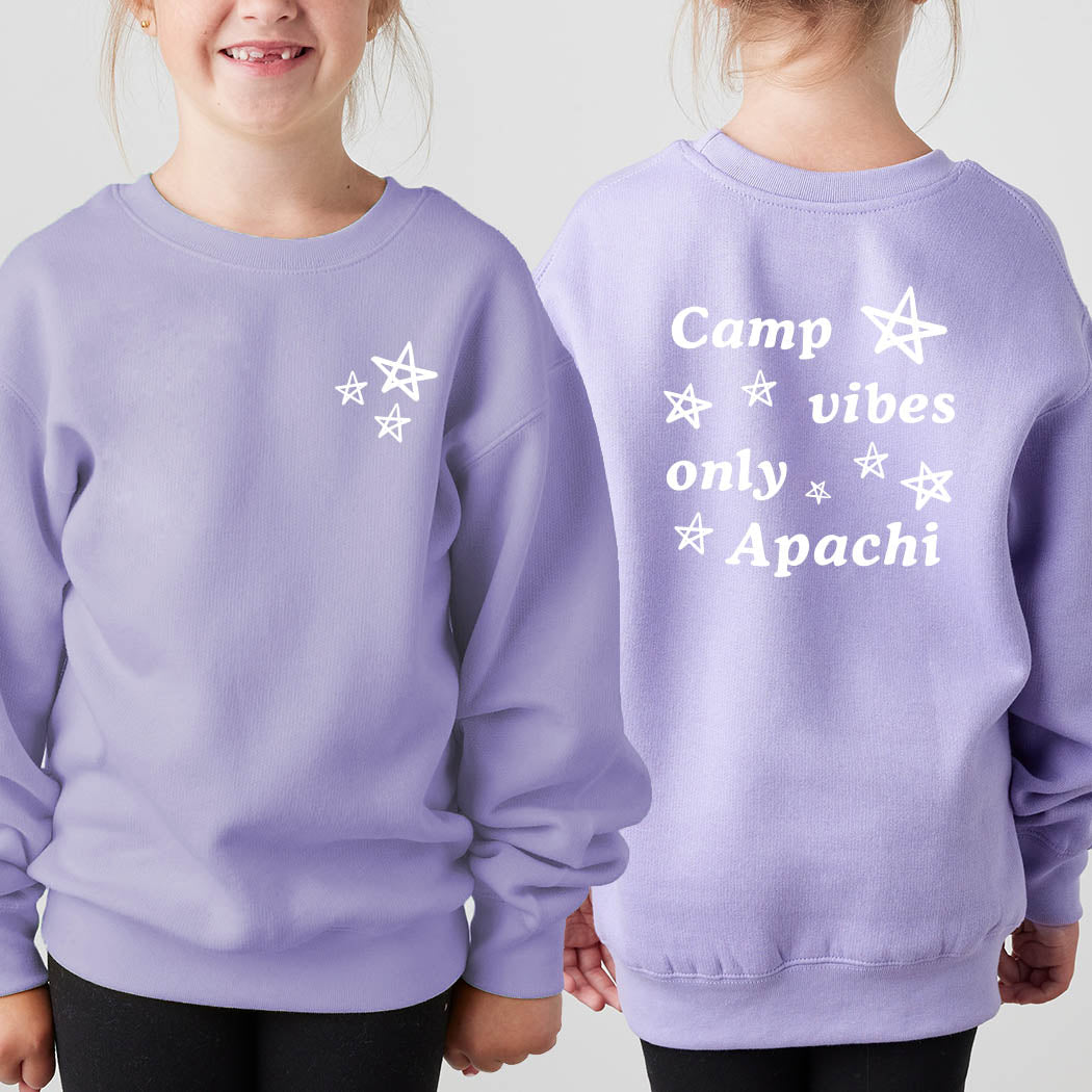 Camp Vibes Only ~ Youth Crewneck Sweatshirt  ~ Apachi Day Camp