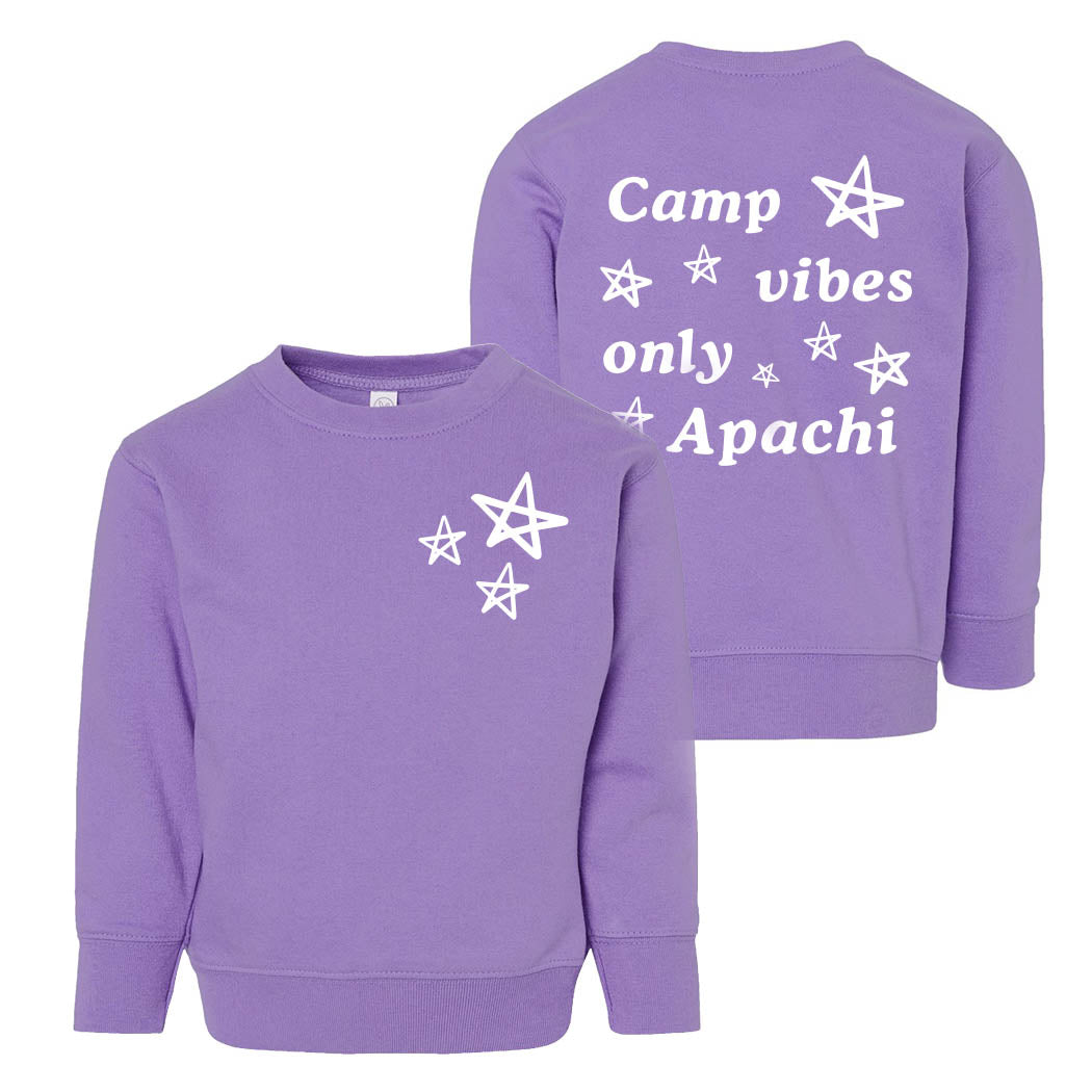 Camp Vibes Only ~ Toddler Crewneck Sweatshirt ~ Apachi Day Camp