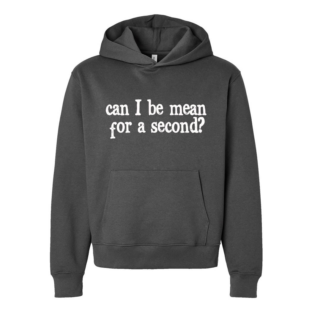 Can I Be Mean For a Second ~ Heavyweight Hoodie ~ humanKIND
