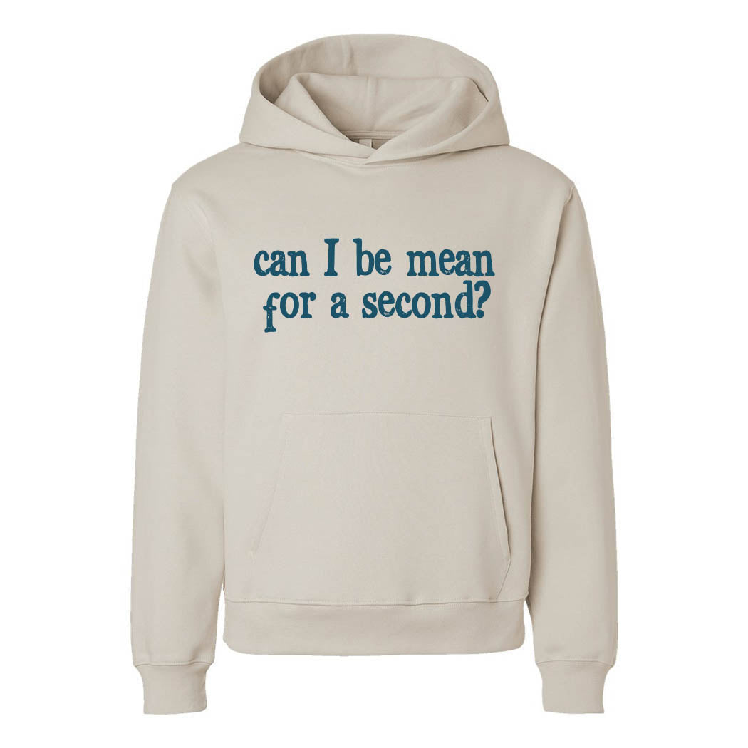 Can I Be Mean For a Second ~ Heavyweight Hoodie ~ humanKIND