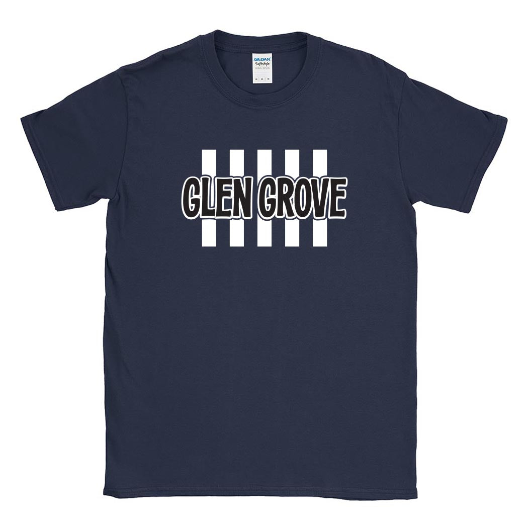 Candy Stripes Glen Grove ~ Cotton T-Shirt ~ Glen Grove Elementary School
