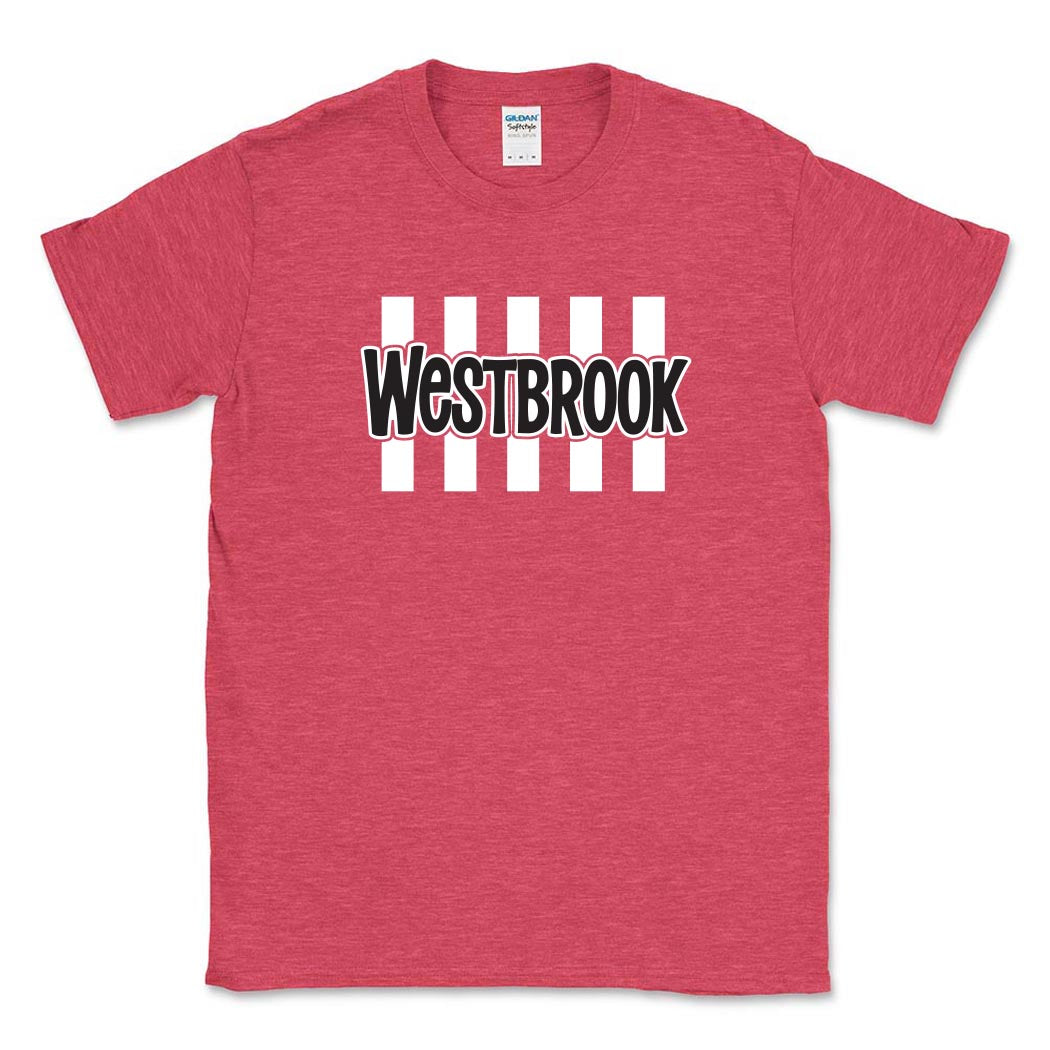 Candy Stripes Westbrook ~ Cotton T-Shirt ~ Westbrook Elementary School