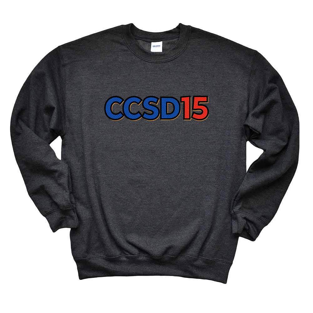 CCSD15 PopArt ~ Crewneck Sweatshirt ~ Community Consolidated School District 15