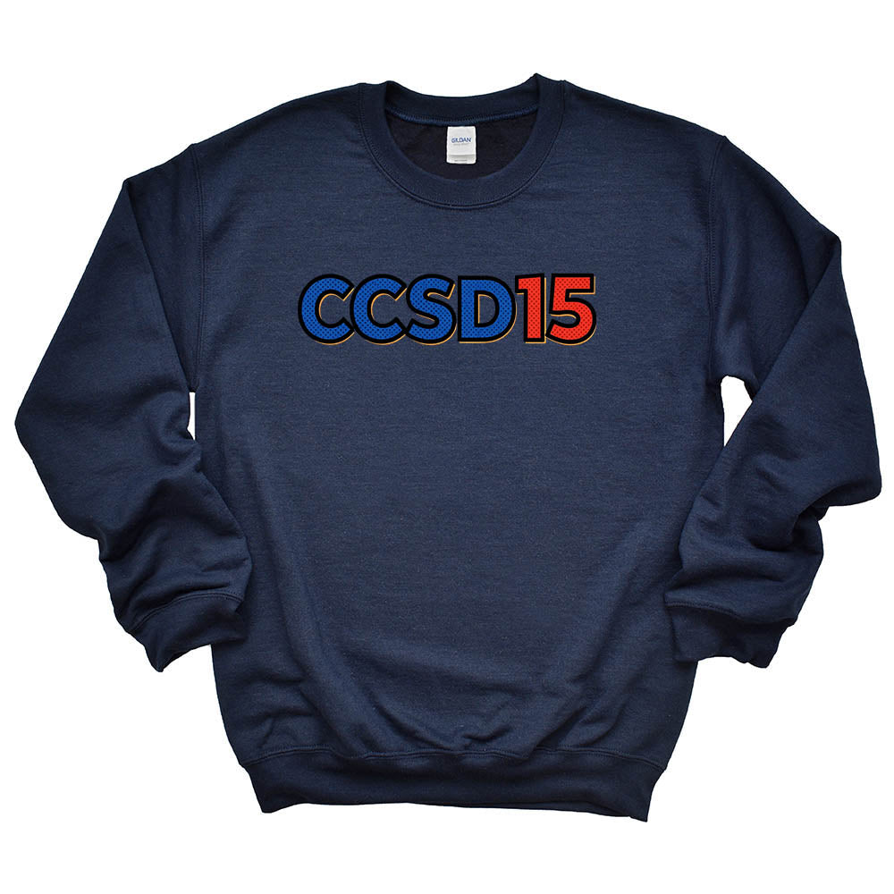 CCSD15 PopArt ~ Crewneck Sweatshirt ~ Community Consolidated School District 15
