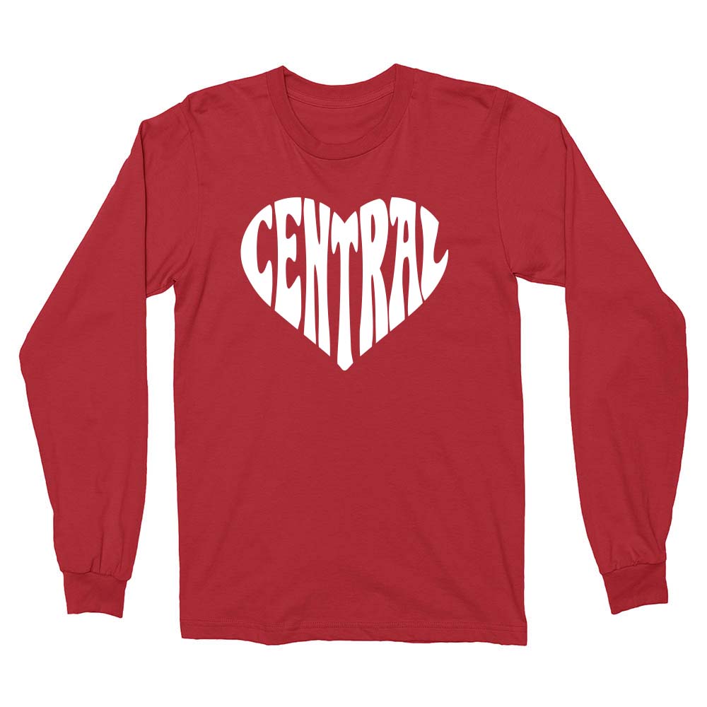 CENTRAL HEART LONG SLEEVE TEE ~ CENTRAL ELEMENTARY SCHOOL ~ classic fit