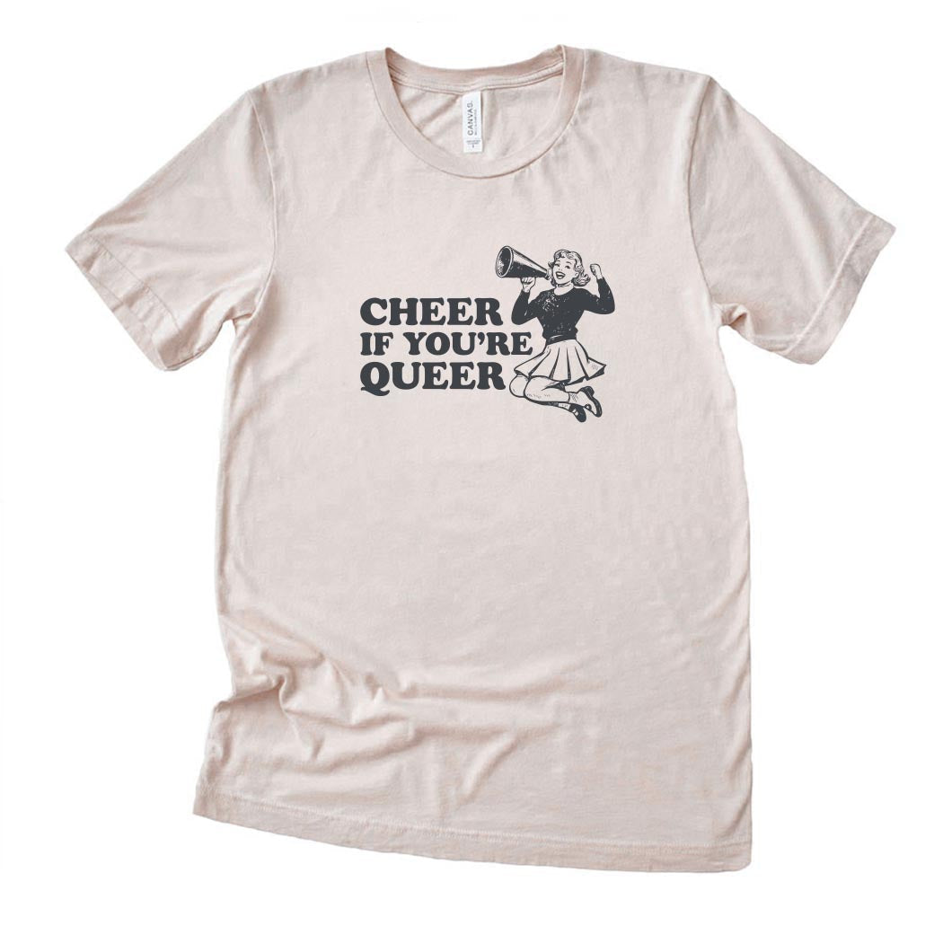 Cheer If You're Queer ~ Youth Jersey T-Shirt ~ humanKIND pride