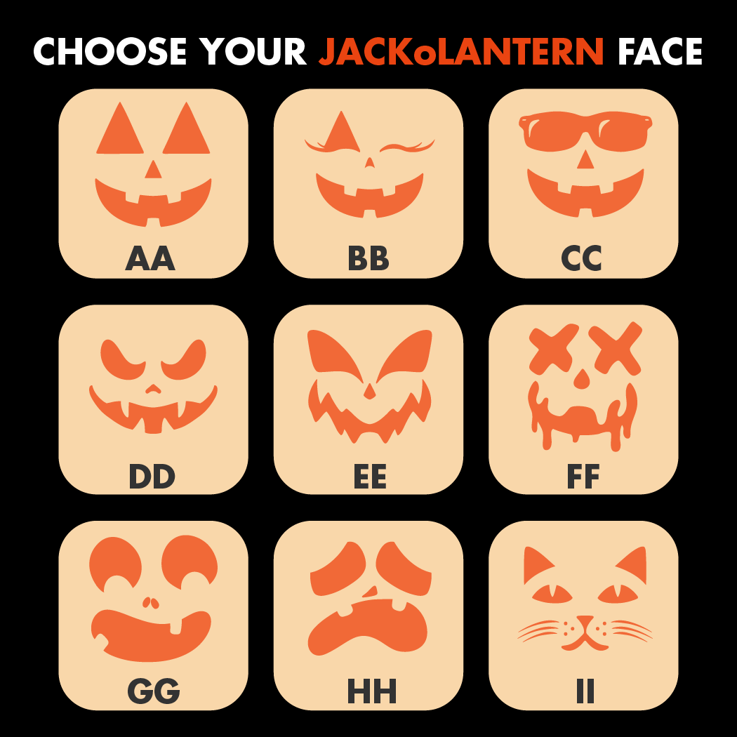 Jack O Lantern Faces ~ Cotton T-Shirt ~ Breiter Creations