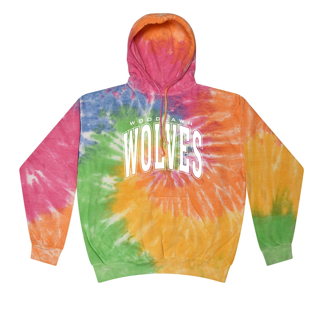 Classic Arc ~ Tie-Dye Hoodie ~ Woodlawn Middle School