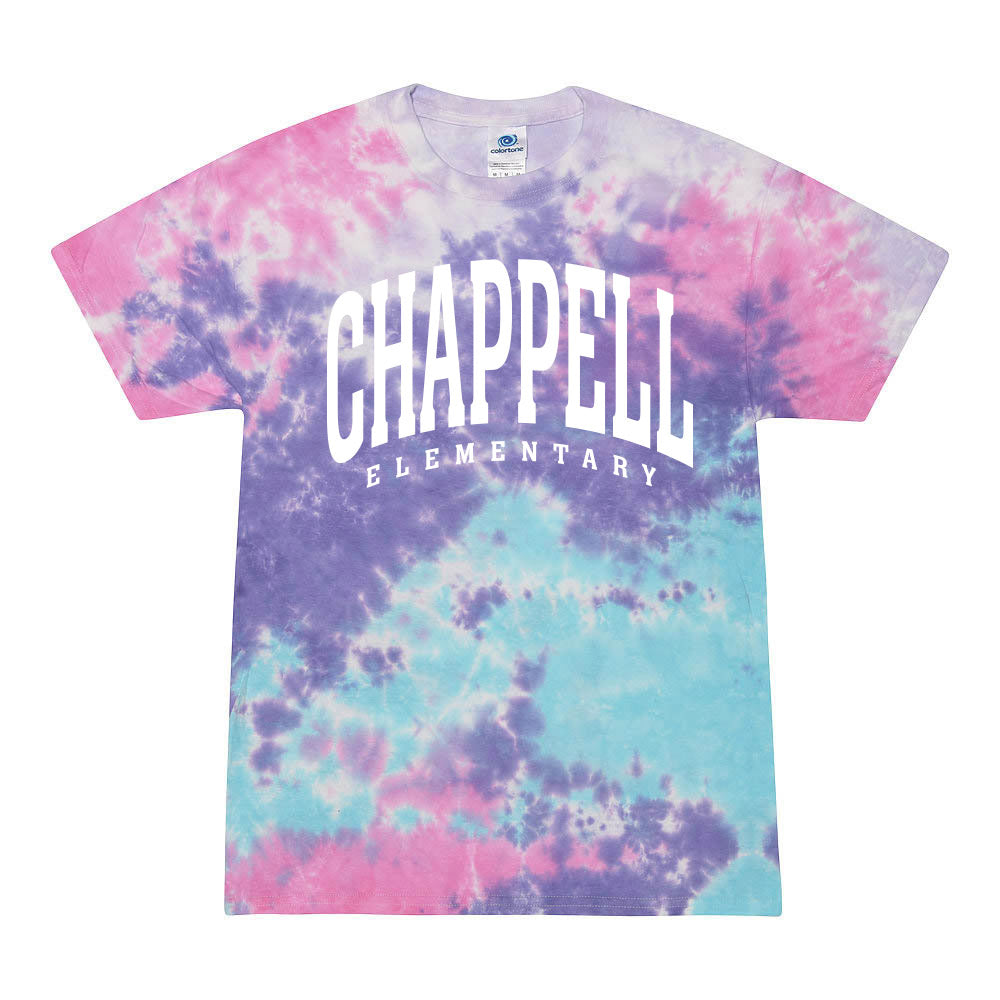 Classic Arc ~ Tie-Dye T-Shirt ~ Chappell Elementary School-cotton candy