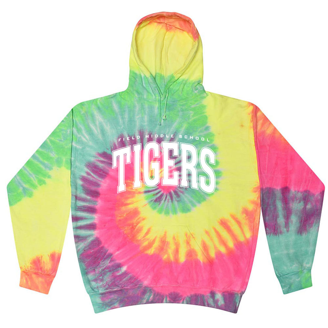 Classic Arc Field ~ Tie-Dye Hoodie ~ Field Middle School