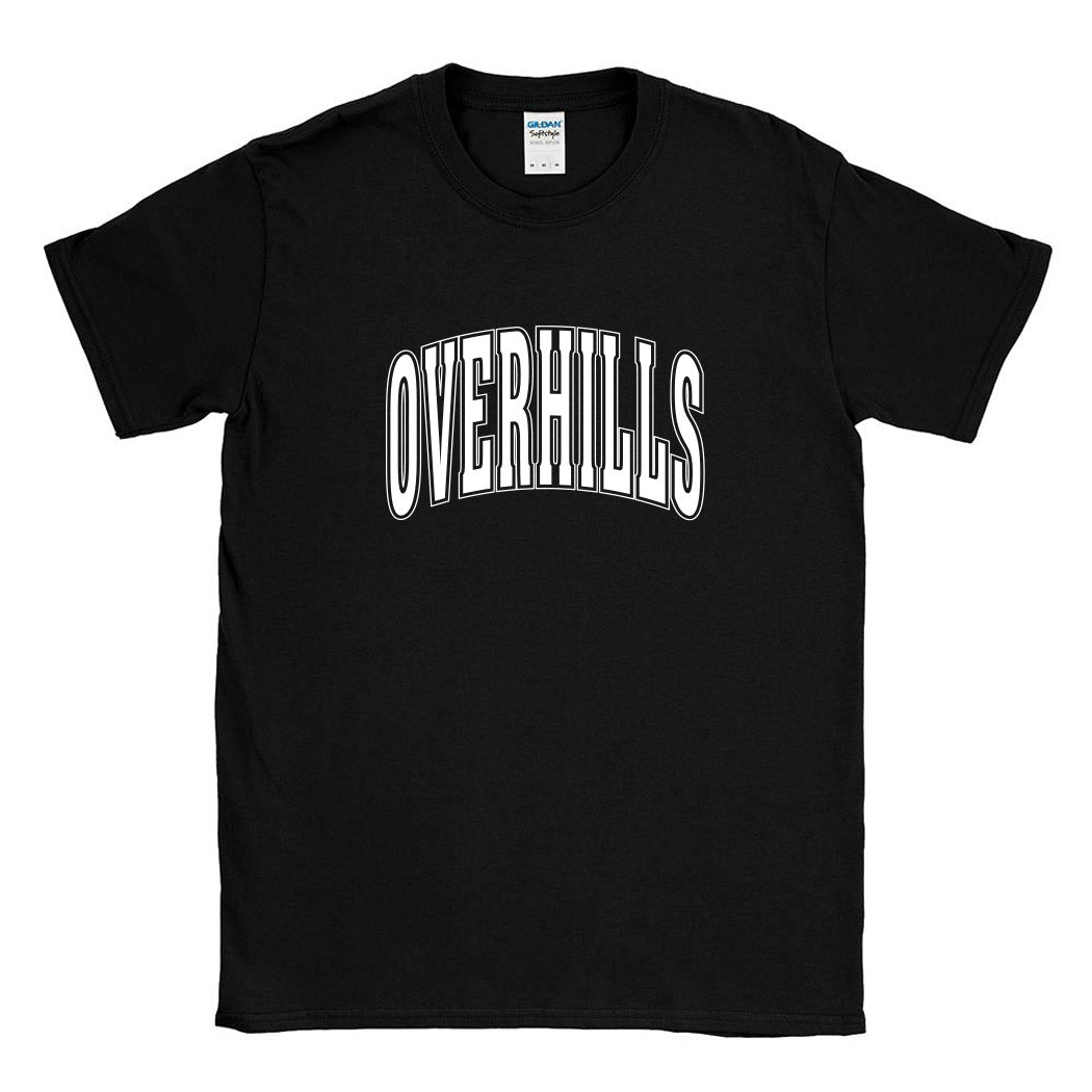 Classic Arc Overhills ~ Cotton T-Shirt ~ Overhills Elementary School-black
