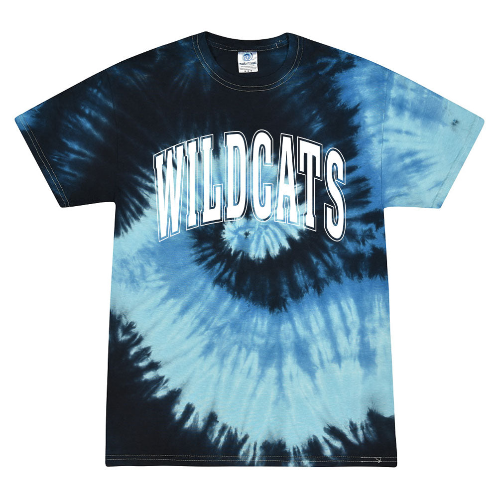 Classic Arc Wildcats ~ Tie-Dye T-Shirt ~ Winkelman Elementary School-blue ocean