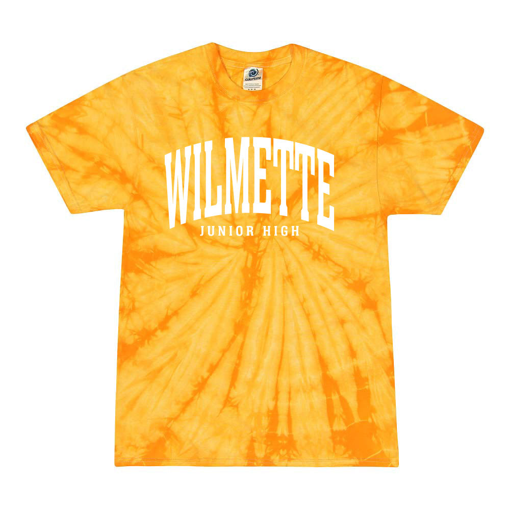 Classic Arc Wilmette ~ Tie-Dye T-Shirt ~ Wilmette Junior High School