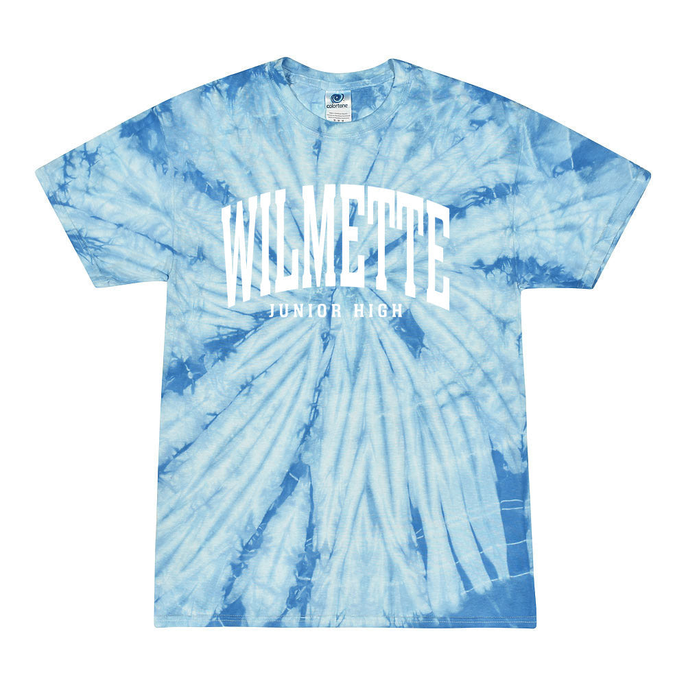 Classic Arc Wilmette ~ Tie-Dye T-Shirt ~ Wilmette Junior High School