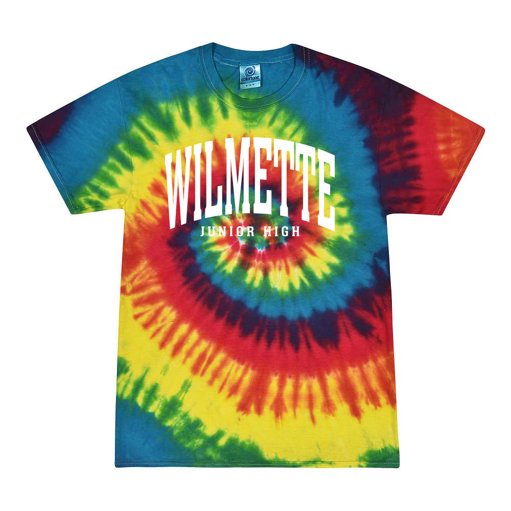 Classic Arc Wilmette ~ Tie-Dye T-Shirt ~ Wilmette Junior High School
