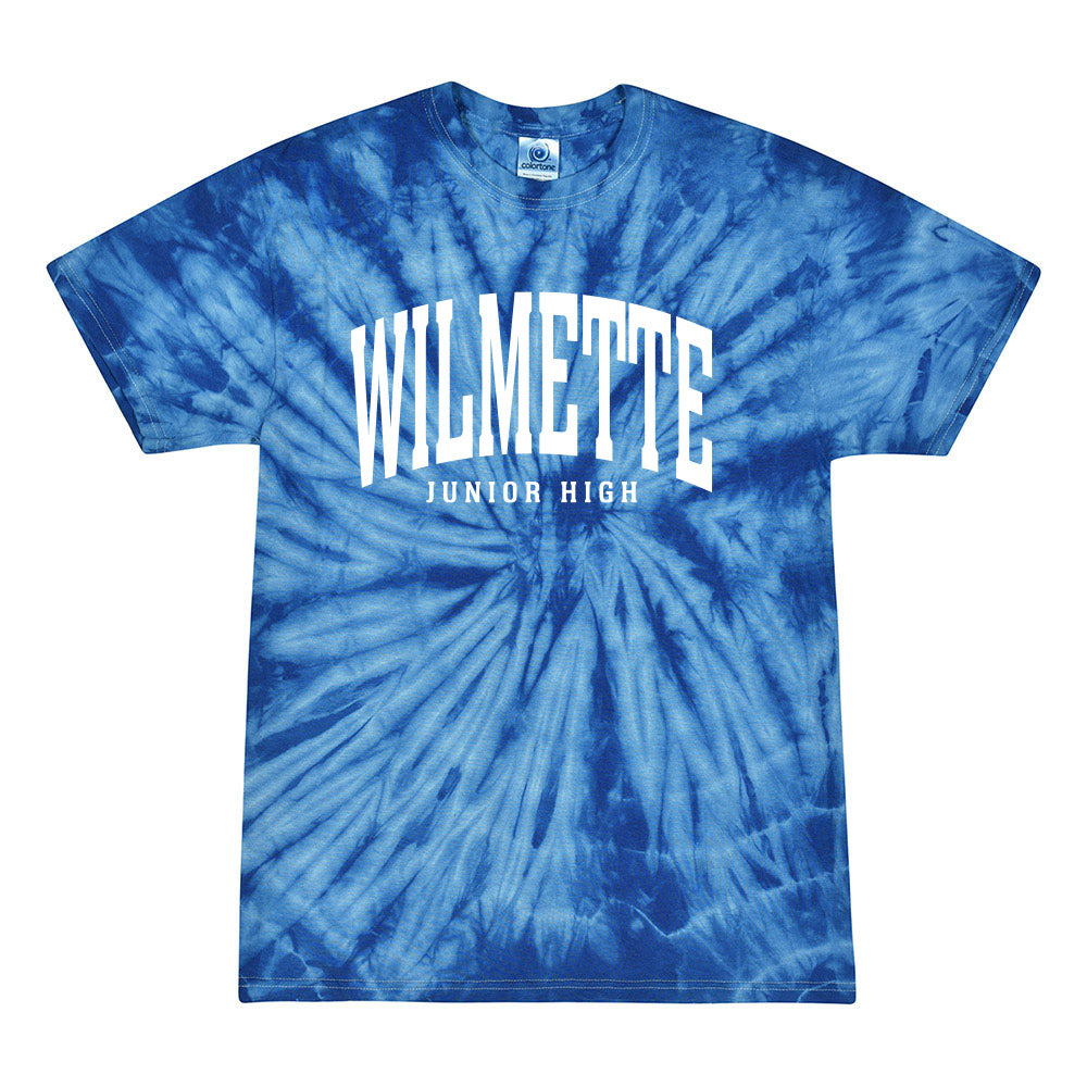 Classic Arc Wilmette ~ Tie-Dye T-Shirt ~ Wilmette Junior High School