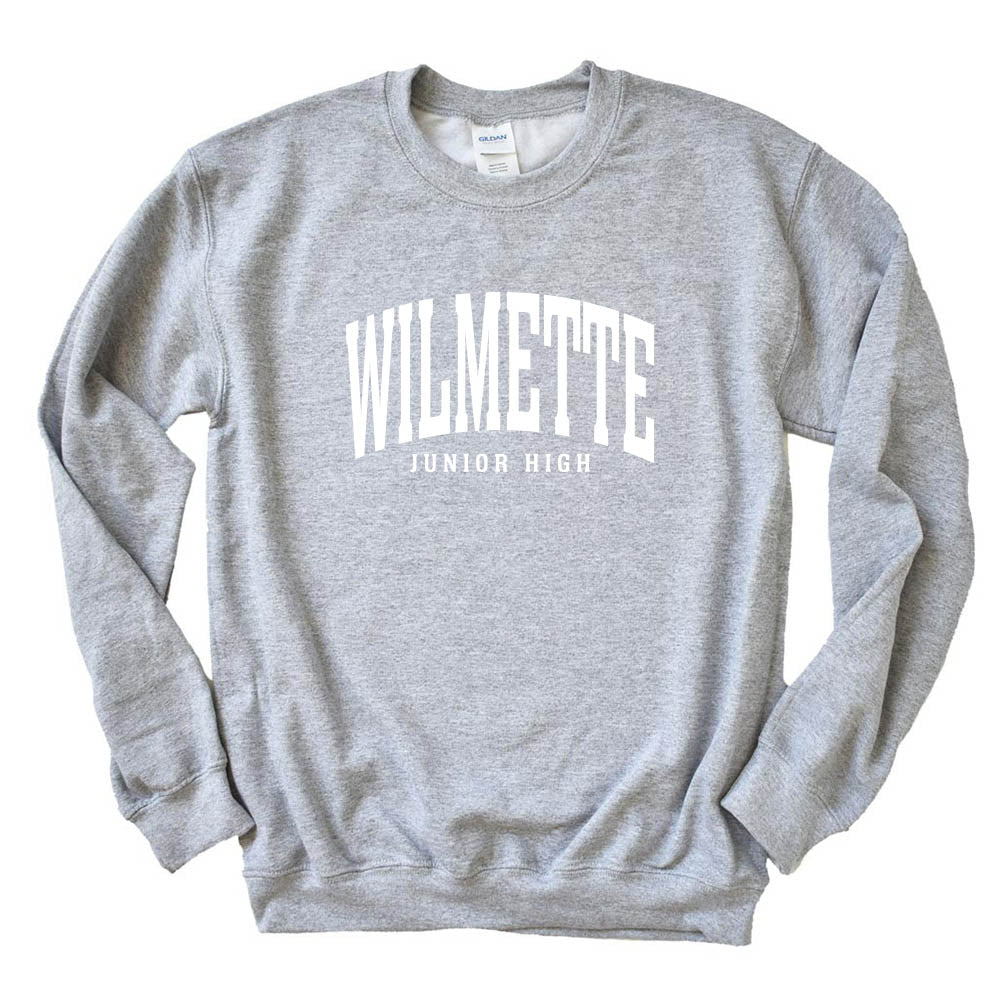 Classic Arc Wilmette ~ Crewneck Sweatshirt ~ Wilmette Junior High School