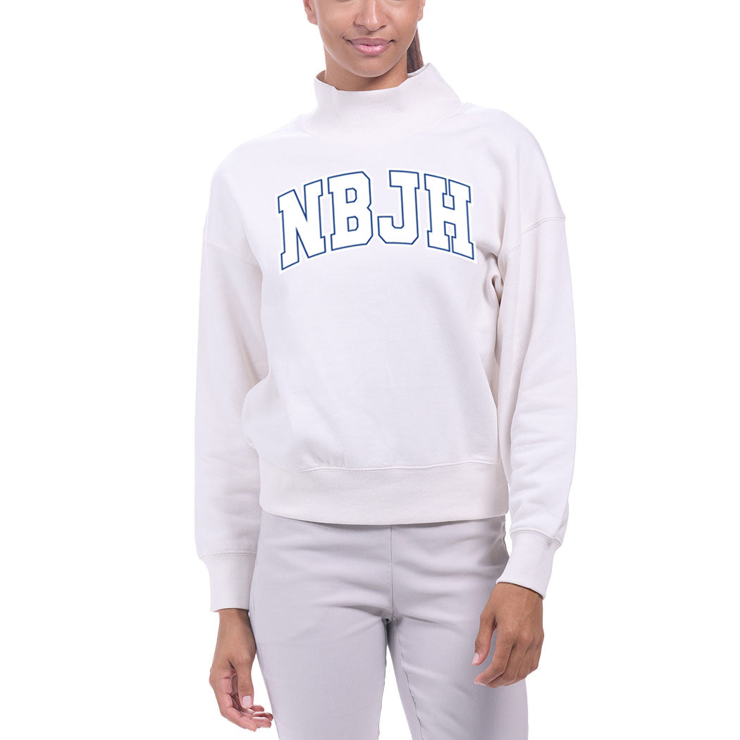 Collegiate Arc ~ Cropped Mock Neck Sweatshirt ~ Northbrook Junior High School