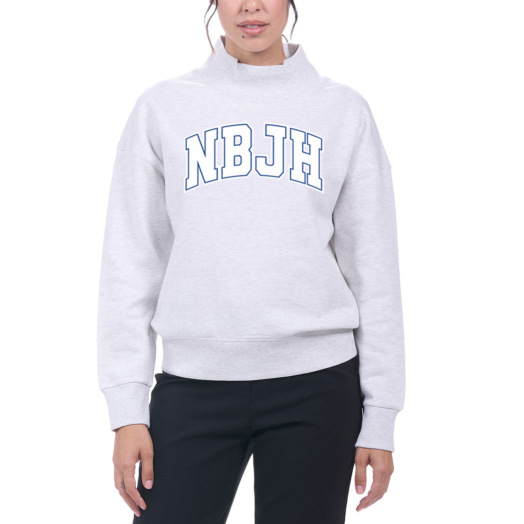 Collegiate Arc ~ Cropped Mock Neck Sweatshirt ~ Northbrook Junior High School