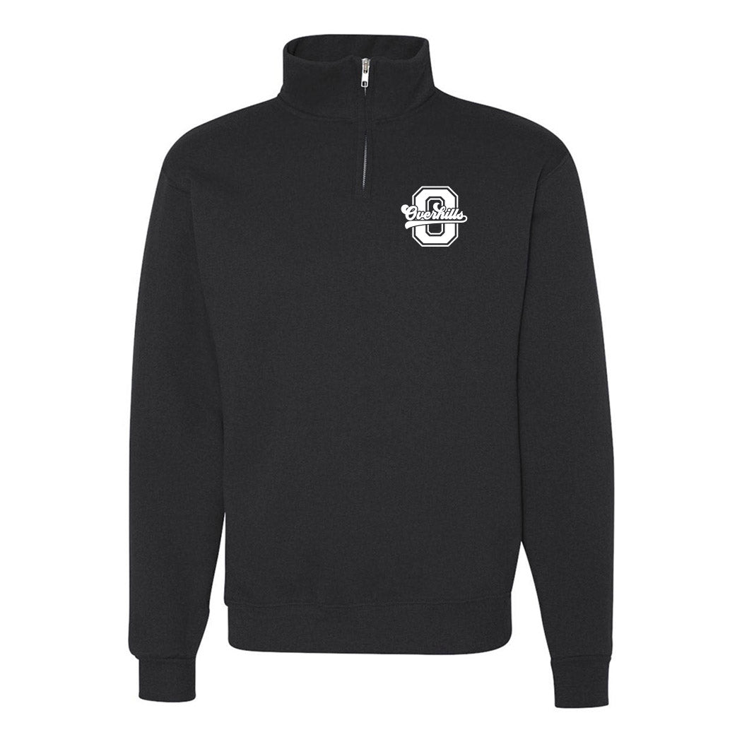 Collegiate Initial Overhills ~ Quarter-Zip Sweatshirt ~ Overhills Elementary School