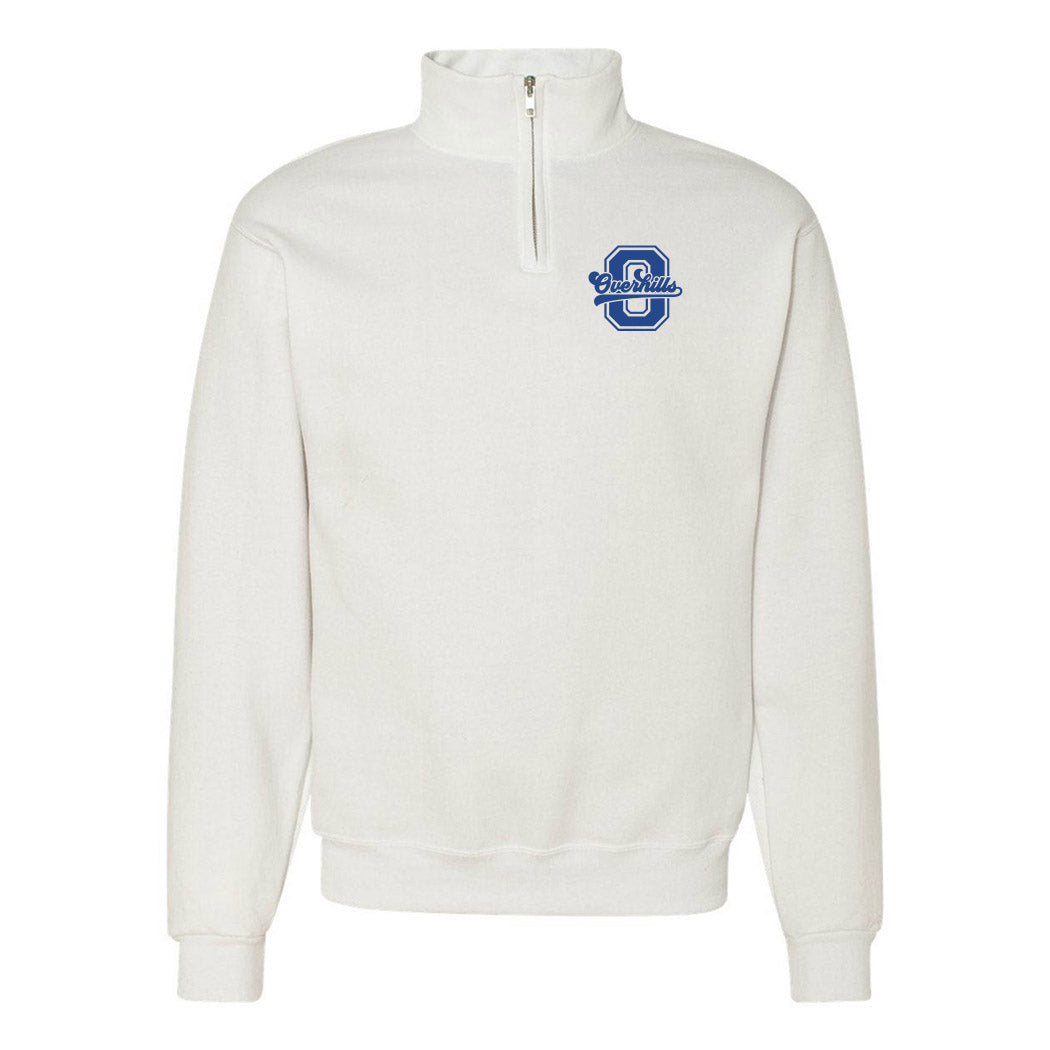 Collegiate Initial Overhills ~ Quarter-Zip Sweatshirt ~ Overhills Elementary School